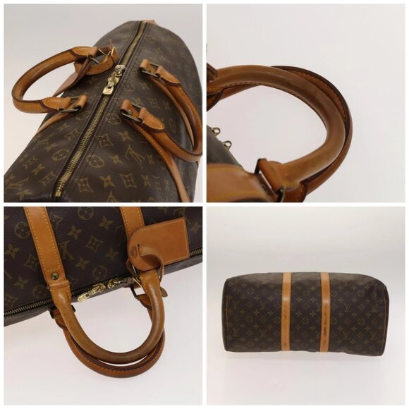 LOUIS VUITTON Monogram Keepall 55 Boston Bag M41424 LV Auth 134846 - Picture 15 of 16